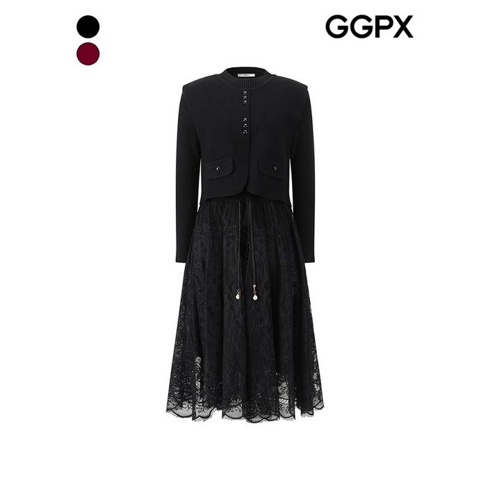 GGPX 베스트 세트 레이스 니트 원피스 GPBST013F