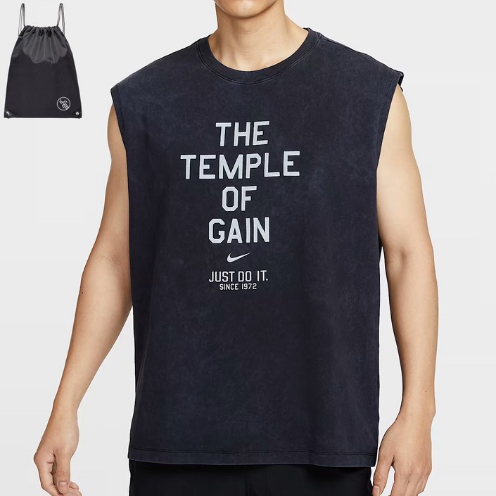나이키 루즈핏 오버핏 여름 민소매 나시 TEMPLE 티셔츠 (PGN짐쌕가방 지급)