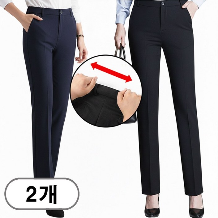 차쿠 11 여성 정장바지 스판 슬랙스 9부 바지 기모 팬츠 하계 춘계 동계 4계절 중년 빅사이즈