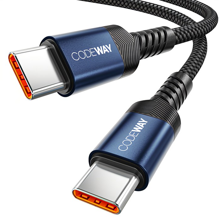 코드웨이 C타입C타입 PD 초고속 충전 케이블, 1개, 2m, 블루