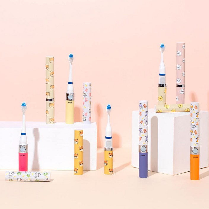 11 음파전동칫솔 소형 대형 8 디자인, 옐로우덕, 2개, 소형