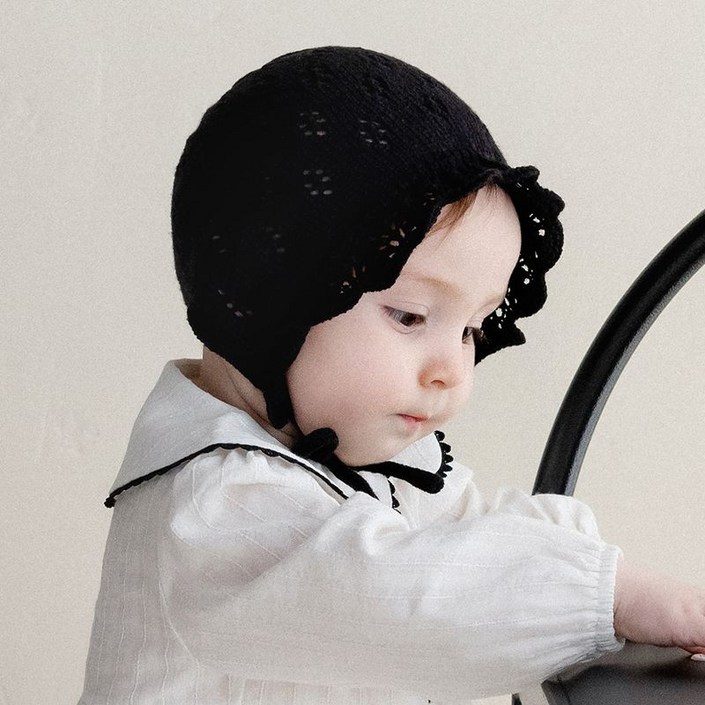 해피프린스 리브 니트 아기 보넷