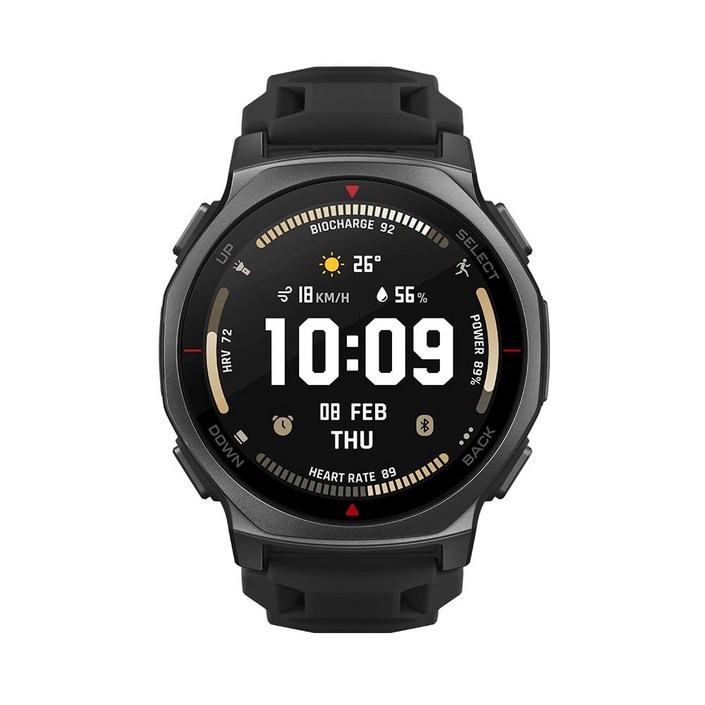 어메이즈핏 스마트워치 TREX 3 PRO, GPS  블루투스, 4.4cm, 블랙