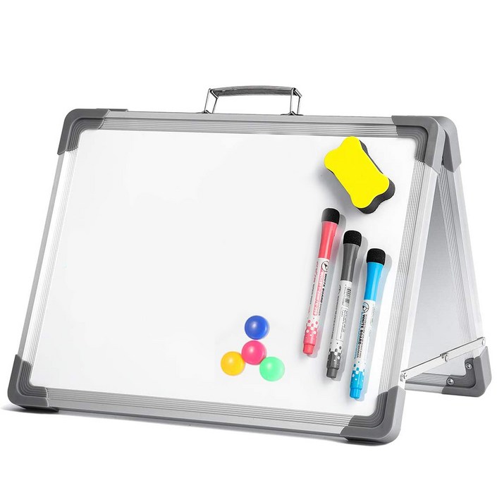 문구백서 양면 미니화이트보드 30×40  마카펜 3p  자석홀더 4p세트