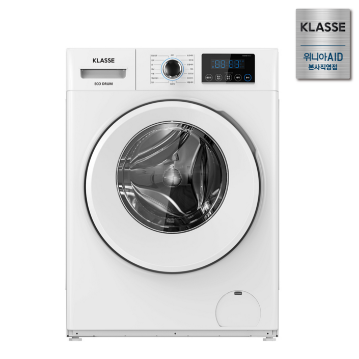 [10%환급가전] 위니아 클라쎄 드럼 세탁기 WDF908SWDB(AK) 8kg 화이트 1등급 소형 원룸 1인가구 빌트인형