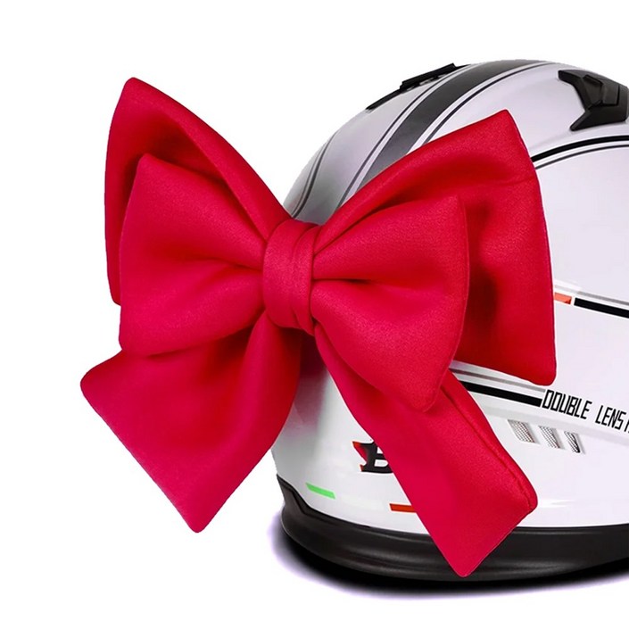 데일리쇼핑 오토바이 헬멧 리본 장식 하이브 악세사리 왕리본 여성 라이더