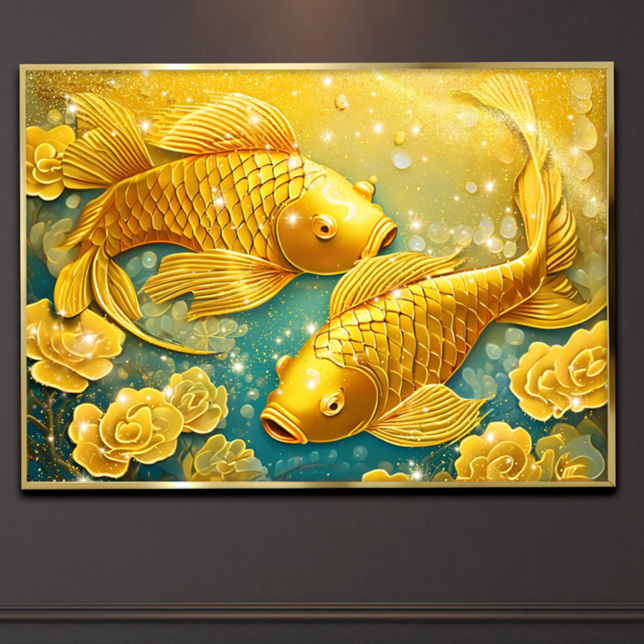 오늘의아트 풍수 합격 성공 황금잉어  선물 개업 액자