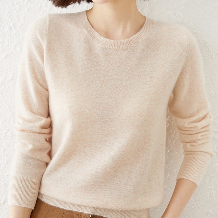 더반디 여성 베이직 긴팔 라운드 니트