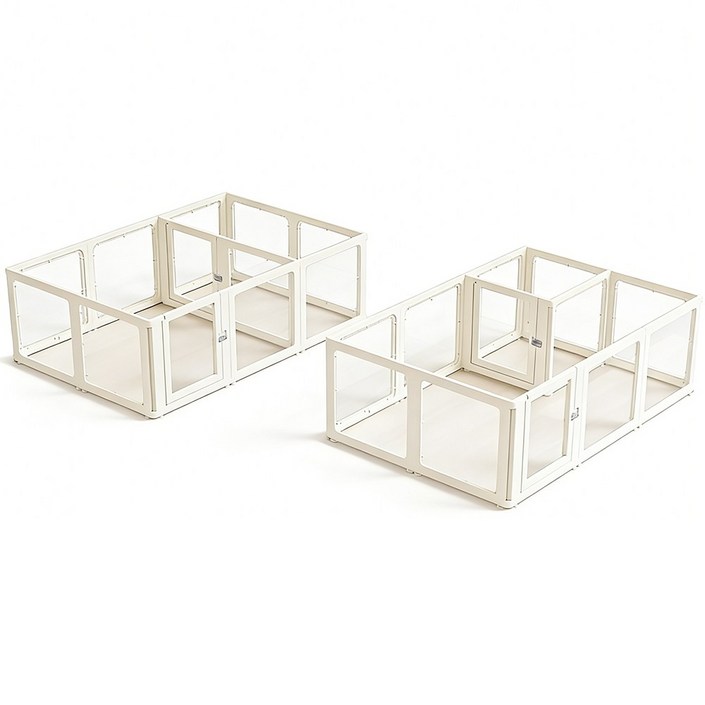 확장형 강아지 울타리 애견펜스 세트, 1개, 화이트