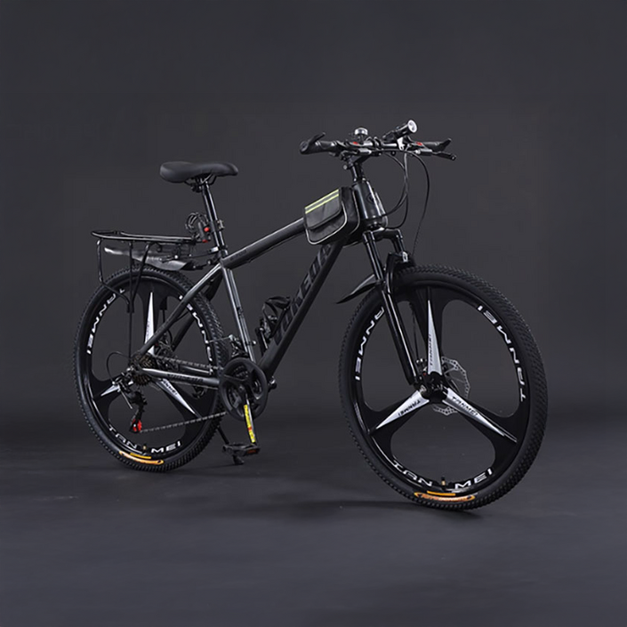 VOKEDA 자전거 21단 로드 MTB 입문용 학생 성인 자전거, 삼각휠화이트블랙(24인치)