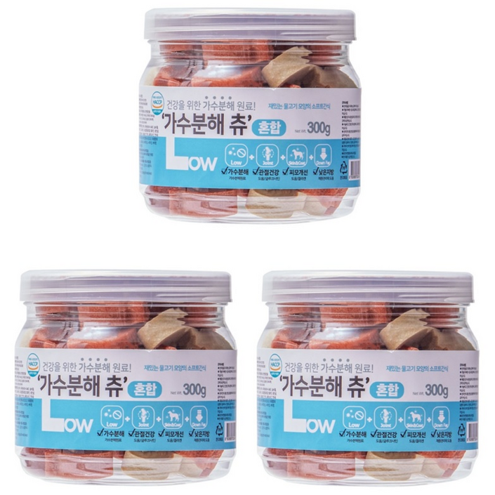 우리주 가수분해 저알러지 츄300g혼합3개