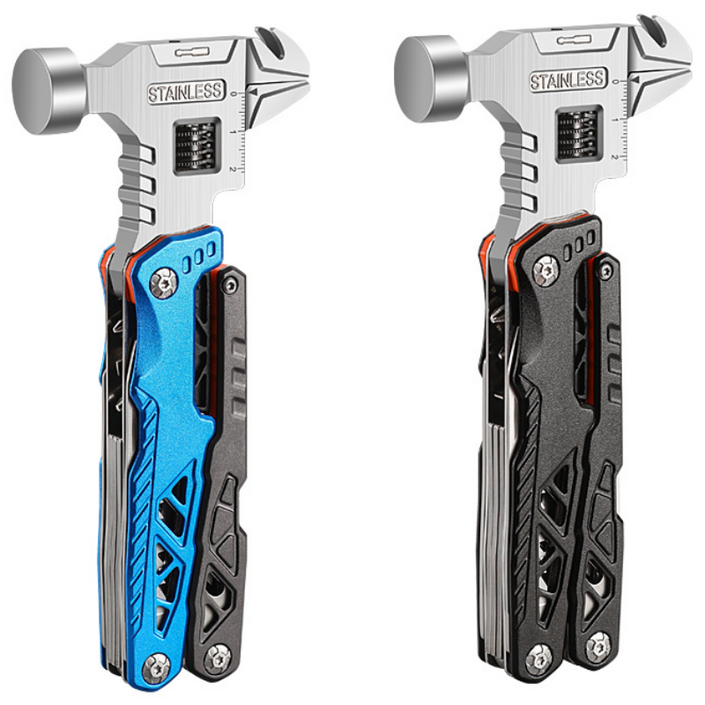 다기능 멀티툴 18in1 만능공구 캠핑용, 블랙, 1개