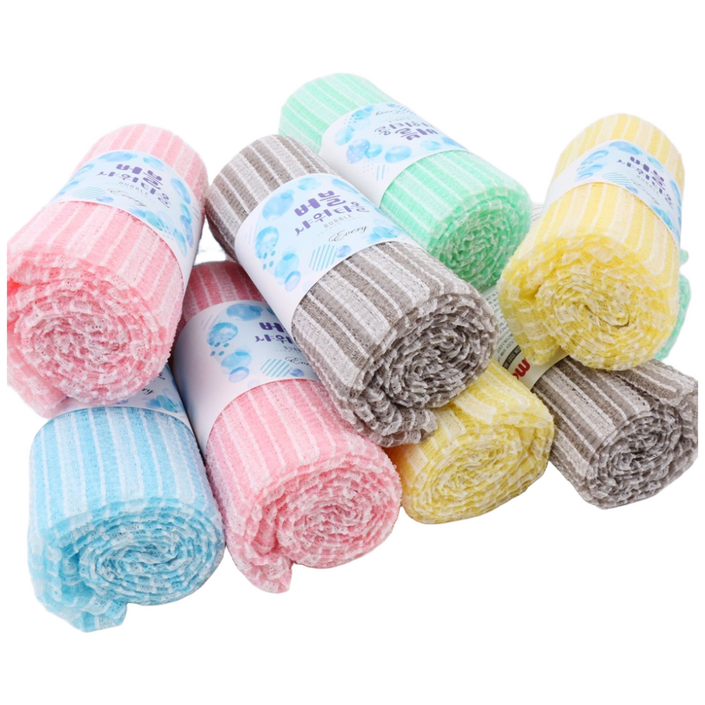 국산 에브리 버블 바디 샤워타올, 10개, 혼합색상, 1개입