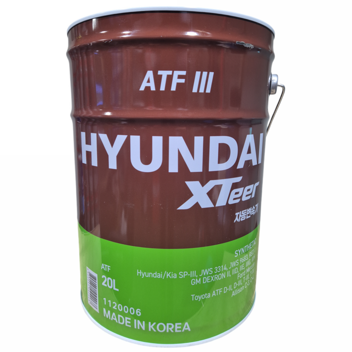 현대 엑스티어 xteer ATFIII 덱스론 오토미션오일 차량 자동변속기유 20L, 1개