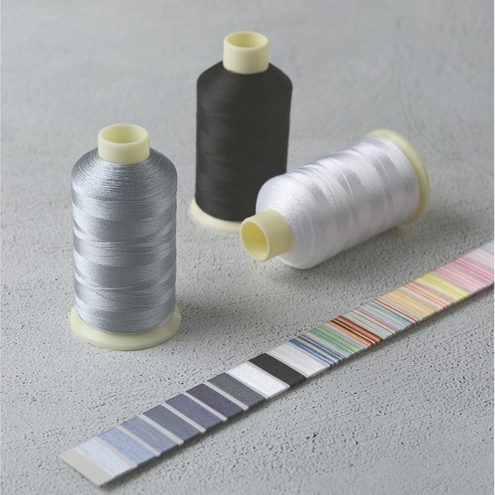 마라톤자수사 비스코스 레이온 자수사 가정용 공업용 컴퓨터자수 백색,흑색,기본색 VF 5,000M, 1개, V7179