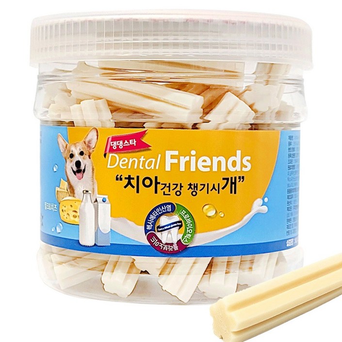 댕댕스타 강아지 덴탈프랜즈 간식, 혼합맛밀크치즈, 300g, 1개