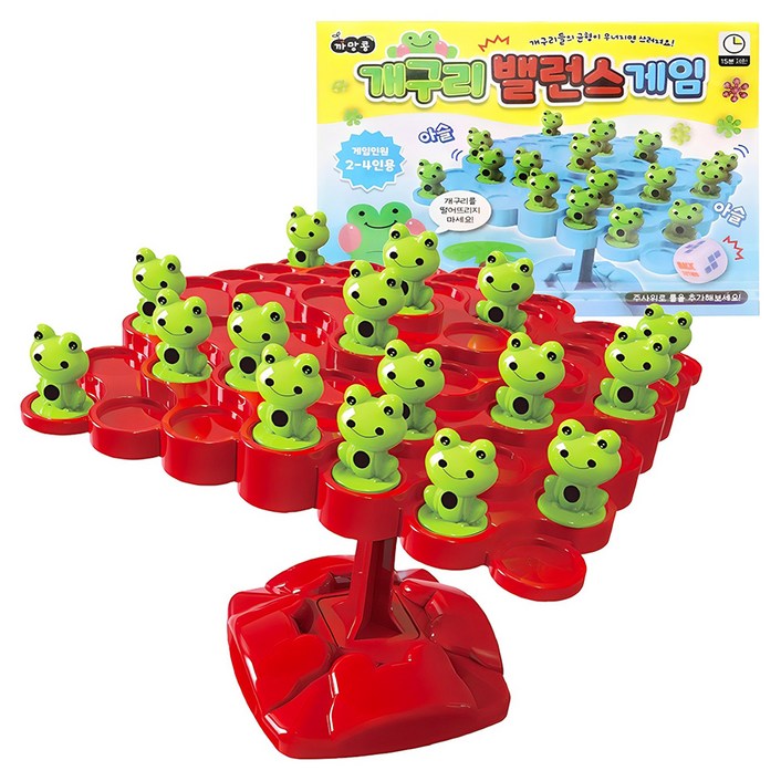 아가플러스 개굴개굴 균형잡기 게임 세트, 랜덤 발송, 1세트