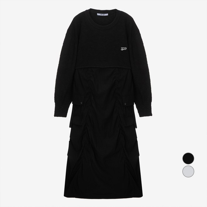 쥬시쥬디 여성용 J니트 투인원 절개 셔링 원피스 ON 세트 JYOP02AC