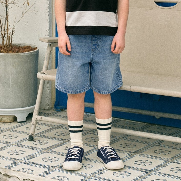 마리떼프랑소와저버 아동용 ENFANT LONG BERMUDA DENIM PANTS