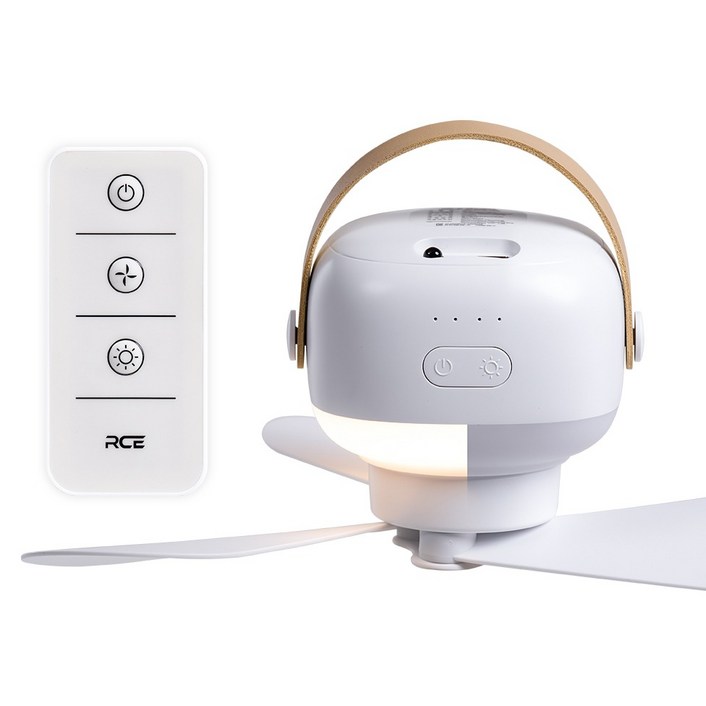 로티캠프 에어서클 LED 조명 캠핑용 천장형 타프 무선 실링팬