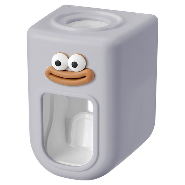 굿앤칩 욕실 무타공 오리 원터치 자동 치약 디스펜서