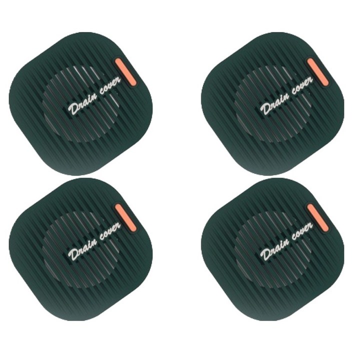 블럭마트 비비드컬러 실리콘 욕실 배수구 거름망 4p