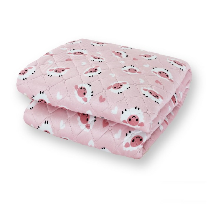 우정플러스 EMF 극세사 전기요 UST01, 하트양핑크, 싱글100 x 180 cm