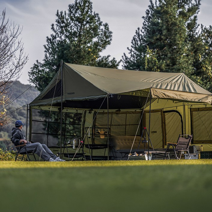 아이두젠 그랜드빌 타프스크린 렉타 메쉬 타프쉘 대형 블랙코팅 그늘막 10인용
