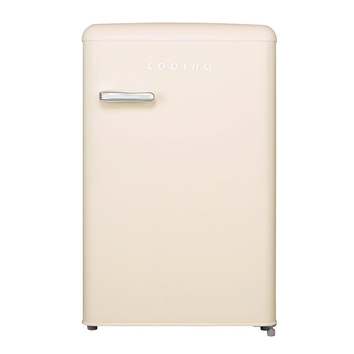 쿠잉전자 레트로 95L 스탠드형 1도어 김치냉장고 미니 소형 방문설치, 크림, REF-K100SC