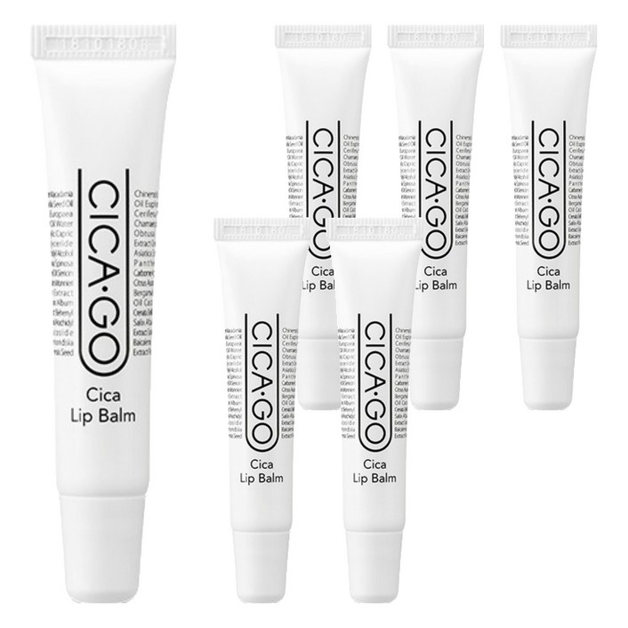 시카고 시카 케어 립밤, 단일 색상, 10ml, 6개