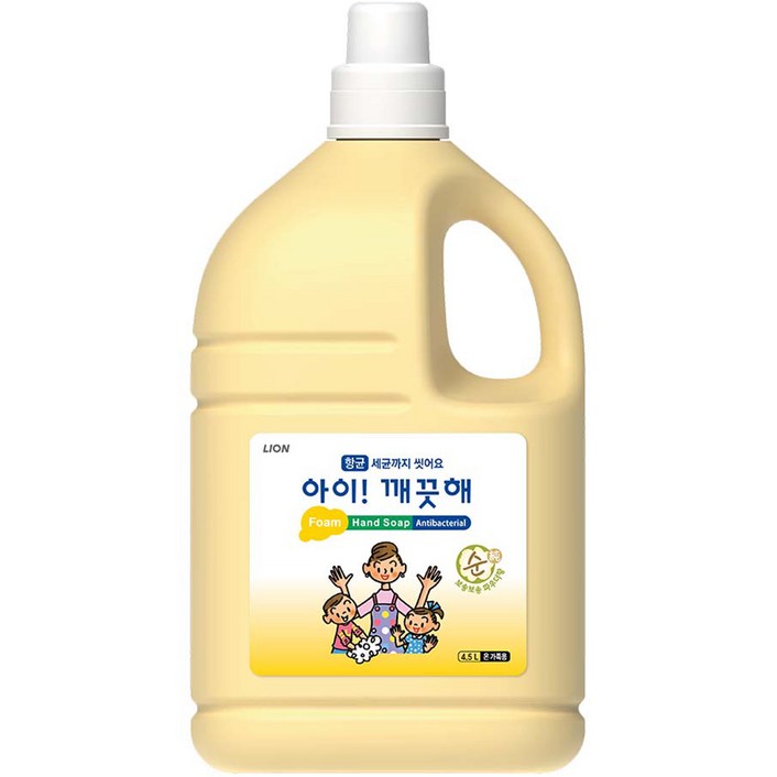 아이깨끗해 대용량 핸드솝 4.5L, 순 온가족용, 1개