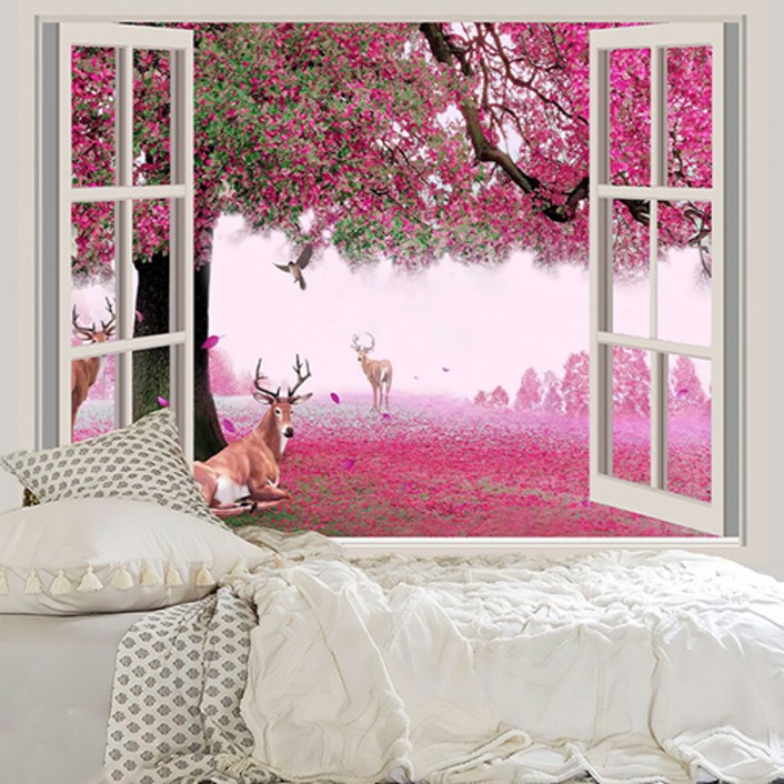 홈플로우 창밖 힐링 모먼트 풍경 홈인테리어 태피스트리