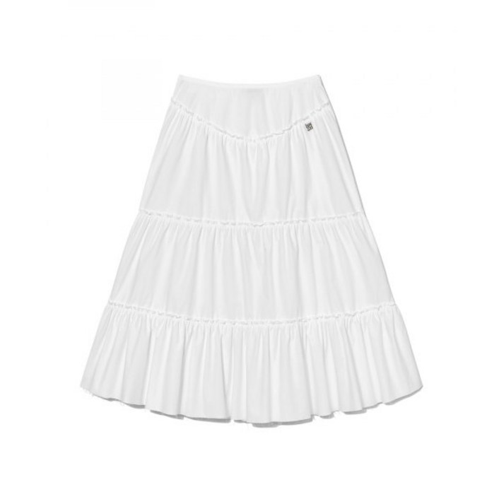 국내매장판 글로니 롱스커트 RODEO TIERED RUFFLE SKIRT WHITE 219433