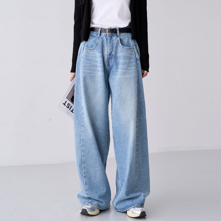 SHORTLONG 에비뉴 절개 데님 팬츠 710874