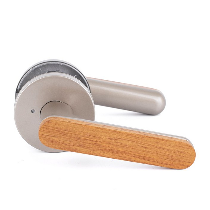 철물이네 방문손잡이 우드 모던, 5개, 그레이