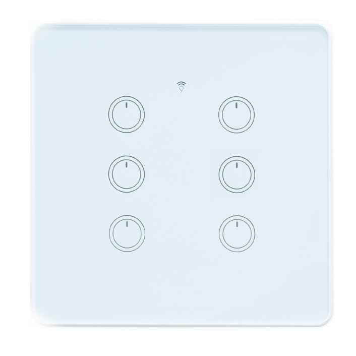 스마트빌 스마트 wifi iot 원격 제어 6구 화이트 스위치 4A880W