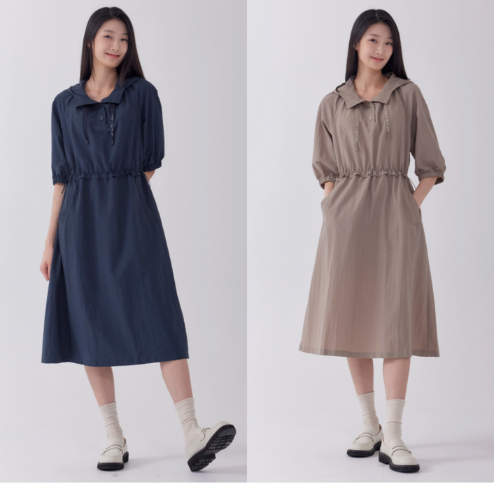 지센 이월상품 부산점 스트링 후디 원피스 LCOPO822 2컬러