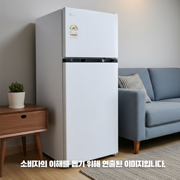 LG전자 121L 2도어 미니 일반 냉장고 방문설치