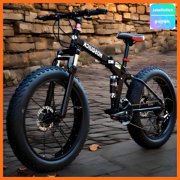 miraemoa 접이식 MTB 산악 자전거 광폭 타이어 팻바이크 펫바이크 바뀌 두꺼운 오프로드