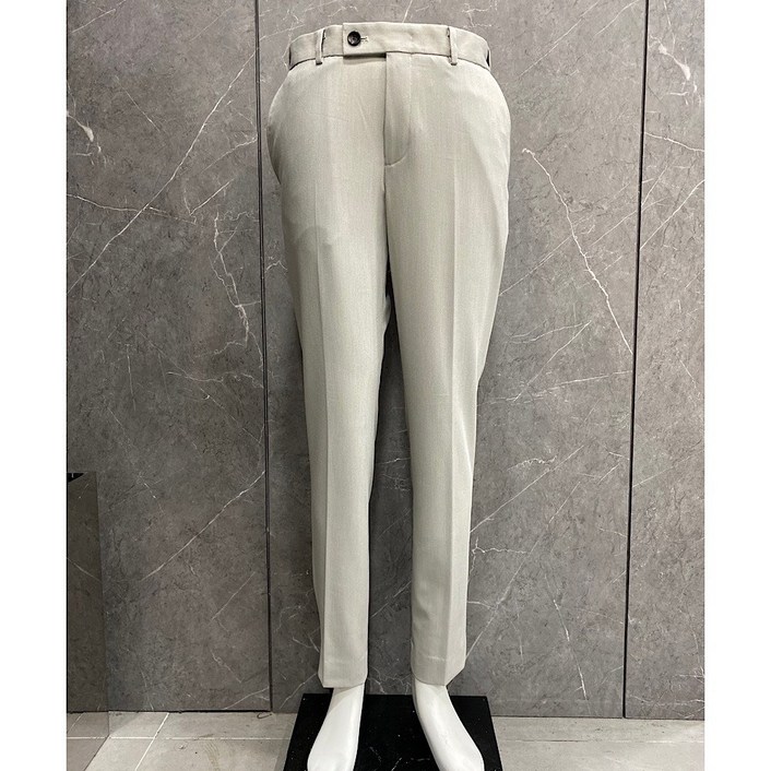 리버클래시 25SS 베이지 베이직 슬림핏 스판 캐주얼 셋업 슬랙스 LLS27504DG