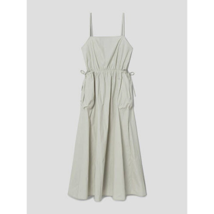 에잇세컨즈 8SECONDS 코튼 나일론 슬리브리스 롱 원피스 라이트그린 324571LY5L MTO265 OCX934