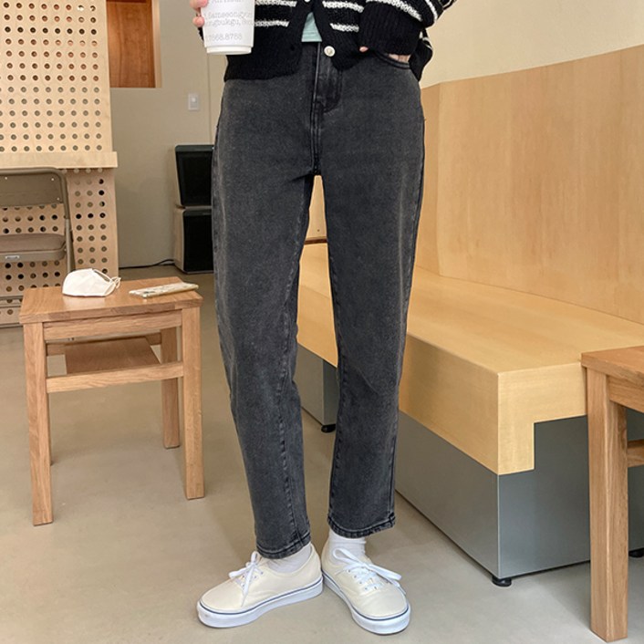 여성 [155,160,165 ~2XL] 후회안해 스판 와이드 롱 데님팬츠