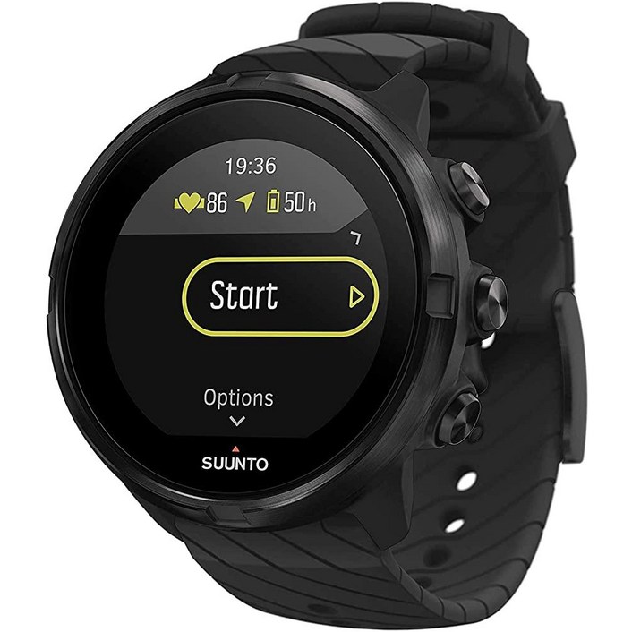 순토 9 GPS 스포츠 시계, Non-Baro, 올 블랙 101697