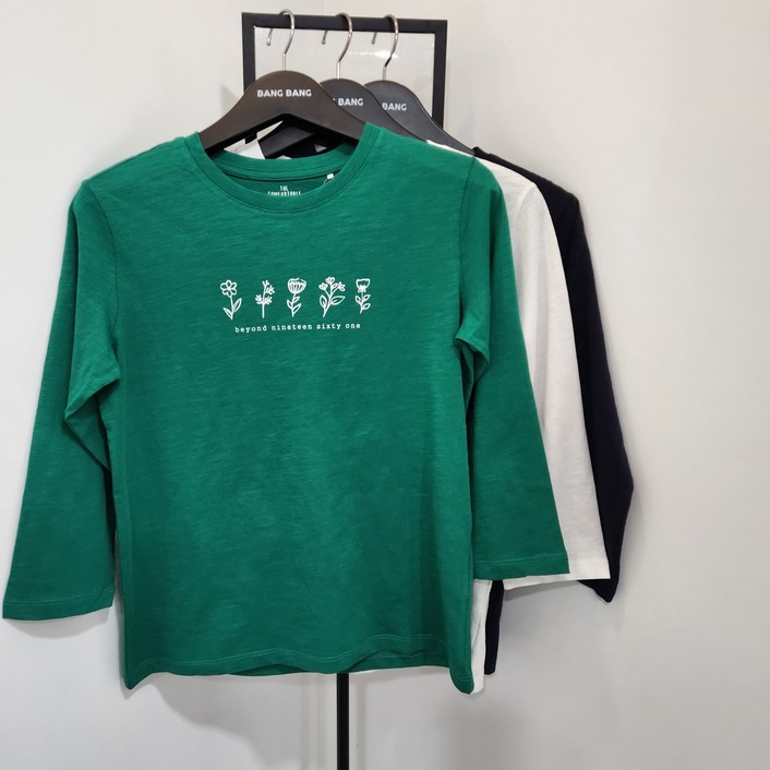 뱅뱅 NC경산점 봄신상 초대박세일 여자 프린트 7부 면 티셔츠 NTL235