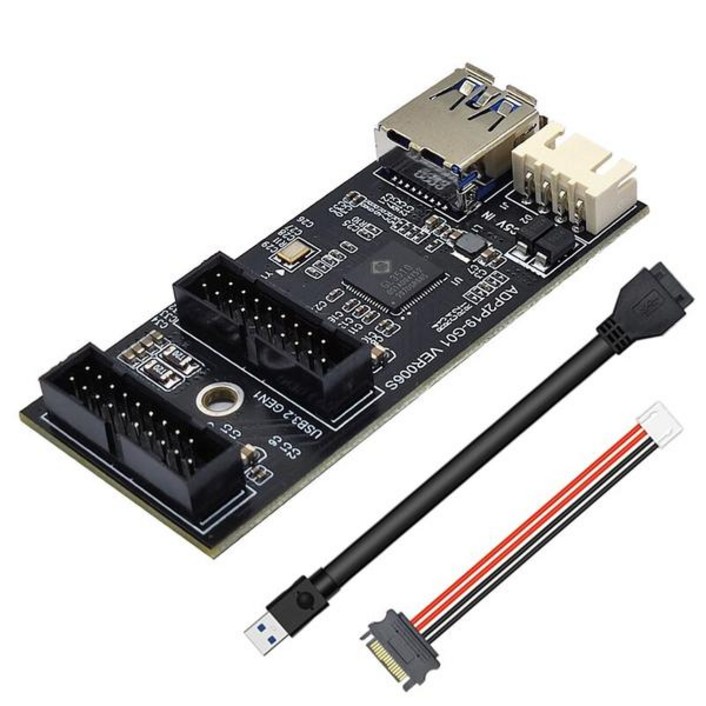 19 헤더 노트북USB허브 핀 듀얼 마더보드 분배기 USB 3 0 허브 어댑터 커넥터
