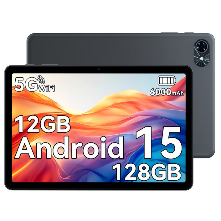 TABWEE 10인치 Android15 Gemini AI2.0 태블릿 12GB+128GB 2TB확장 120Hz 5GWiFi 6000mAh