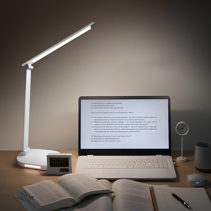 아크로 LED 스탠드 SLS-01 책상 스탠드 독서등 공부조명 무드등, 화이트