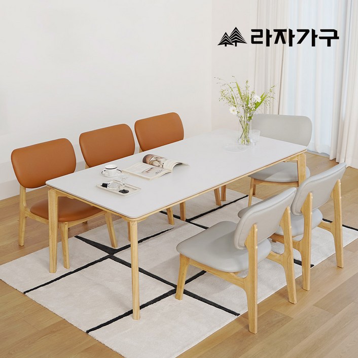 라자가구 브레드 낮은 6인 1800 세라믹 식탁 세트 의자형 라자가구 브레드 낮은 6인 1800 세라믹 식탁 세트 의자형