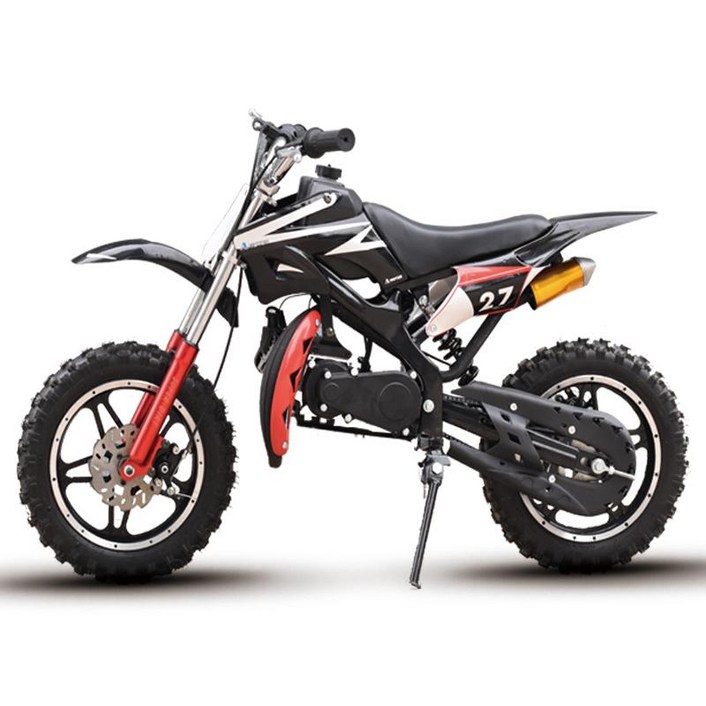 바이크 미니 49CC 오프로드 포켓 산악 스포츠 클래식 오토바이 49CC 2 행정 미니 오프로드 차량 소형 오토바이 성인 미니 스포츠카 전기 오토바이, L크고 블랙 바퀴