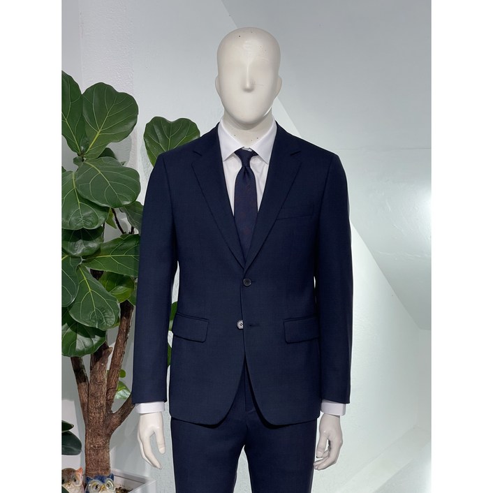 트루젠 네이비 조직투톤 기본핏 스판 남자 정장세트 426611093014